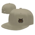 thumbnail image 4 of DouZhe Flat Brim Cap Snapback Hat, Glass Tiger Head Prints Adjustable Yellow Adult Baseball Cap, 4 of 6
