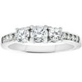 thumbnail image 1 of 1.00 ct 3-stone Diamond Engagement Ring 14K White Gold, 1 of 4
