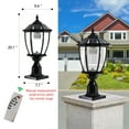 thumbnail image 5 of Solar Lamp Post Light, 20in (H) 3000/6000K 120 Lumens Outdoor Post Lights with Pier Mount Base, IP65 Waterproof Outdoor Lighting for Garden,Yard,Gate 1pack, 5 of 9