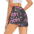 thumbnail image 2 of Uemuo Lovely Mom Ever Pattern Women's Athletic Shorts High Waisted Running Shorts with Liner Pockets Gym Elastic Workout Shorts-Small, 2 of 9