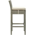 thumbnail image 2 of Conduit Outdoor Patio Wicker Rattan Bar Stool - Light Gray Beige, 2 of 3