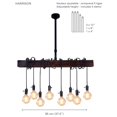 thumbnail image 2 of Xtricity - Pendant Light, 37.4 '' Width, From Harrison Collection, Wood and Metal, 2 of 3