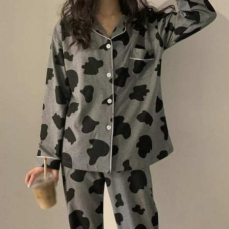 

Fantadool Women s Pajamas Sweet Cartoon Print Sleepwear for Spring and Autumn Home Clothes Women Sets Multi Design