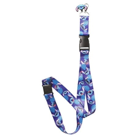Disney Stitch Unisex Blue and Purple Detachable Lanyard 10"