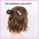 thumbnail image 4 of Peluca Bob con Flequillo para Mujer, Peluca Bob Corta de Aspecto Natural, Peluca Corta y Rizada para Versiones Diarias de Corea Marrón, 4 of 5