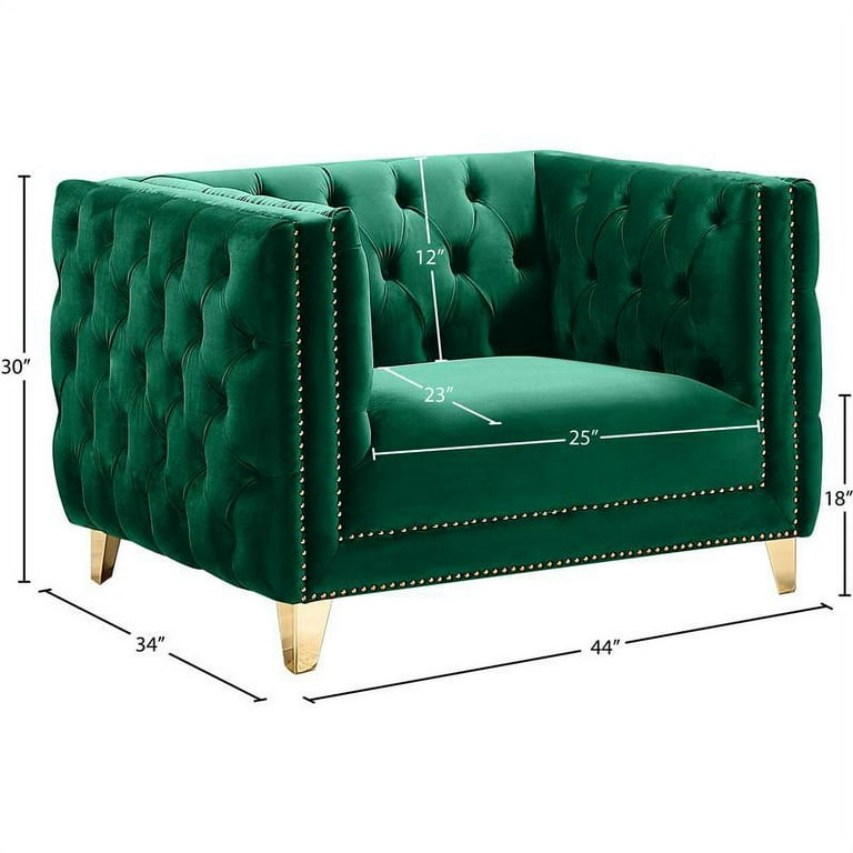 Green velvet 2025 chair walmart