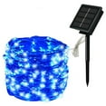thumbnail image 1 of Cadena de luz Irfora Panel solar Cadena de luz Alambre de cobre 8 modos Luces de hadas Decoración impermeable para fiestas en el jardín (20m 200 luces, Azul) Irfora Cadena de luz, 1 of 7