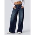 thumbnail image 5 of Women'S Wide Leg Jeans High Waisted Stretchy Straight Leg Jeans Trendy Loose Denim Pants L, 5 of 8
