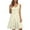 Khaki, variant on Floral Dresses for Women Sleeveless Knee Length Dress with Pocket Ladies Crewneck Summer Vacation Clothes M