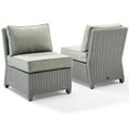 thumbnail image 4 of Crosley Bradenton Wicker Patio Armless Chair in Gray (Set of 2), 4 of 8