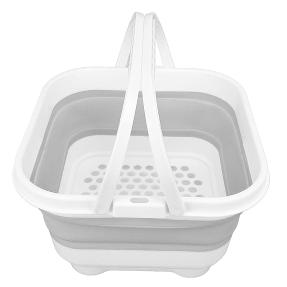 Yajisi Foldable Bath Toy & Toiletry Storage Bin with Removable Base, Quick‑Drain, High Capacity, Cute Design