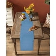 thumbnail image 4 of Table Runners 48 Inches Long Dress Scarves, Blue Burlap Texture Farmhouse Kitchen/Dining Table Runner, Short Coffee Tablerunners, Farmhouse Vintage Blue 13x48 Inch, 4 of 7