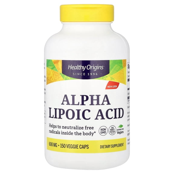 Healthy Origins Alpha Lipoic Acid 600 mg Capsules, 150 Ct