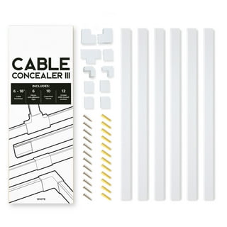 Kable Kontrol Cord Cover Cable Raceway Kit, 144”in Cable Cover Channel,  Paintable Self-Adhesive Cable Management Wire Concealer, Cord Hider for  Wall