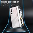 thumbnail image 3 of MonsDirect for 7.6 inch Samsung Galaxy Z Fold 3 5G 2021 Case, Clear Plating Frame Hard PC Back Shell With Screen Protector, Slim Anti-Drop Free Folding Hinge Protection for Galaxy Z Fold 3, Silver, 3 of 7