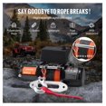 thumbnail image 3 of Electric Winch 6000 lb, Synthetic Rope Truck Winch, Waterproof 12V Off Road Winch with Remote Control, 6000lbs Capacity for SUV, ATV, 3 of 5