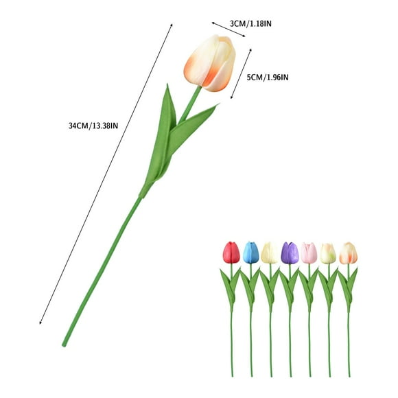 9PCS Mother'S Day Flowers Artificial Tulip in Bulk for Home Kitchen Wedding Bridal Bouquet Botanical Collection - Mother's Day, Birthday Gift for Her and Women Decorations for Living Room