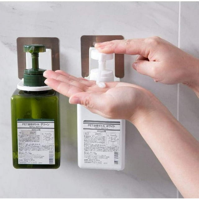 3 Pack Shampoo Holder Hook,Home Plastic Self-Adhesive Wall Mounted ,Bathroom