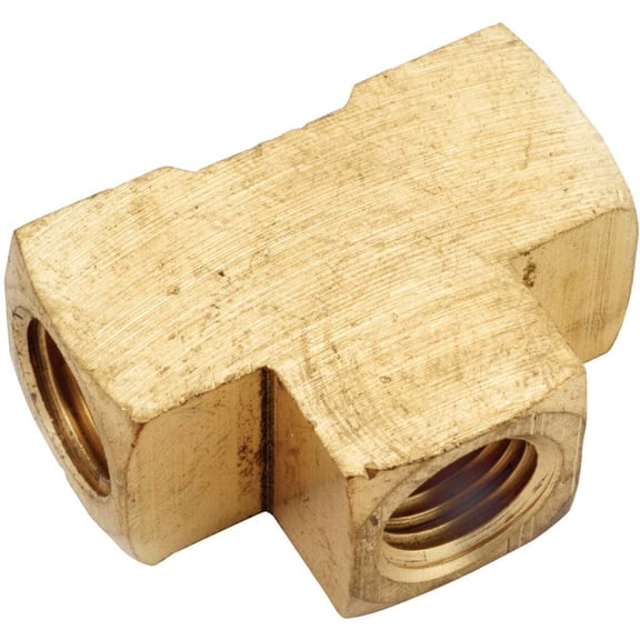 756101-02 Pipe Fitting, Brass Tee, Lead-Free, 1/8-In. - Quantity 1