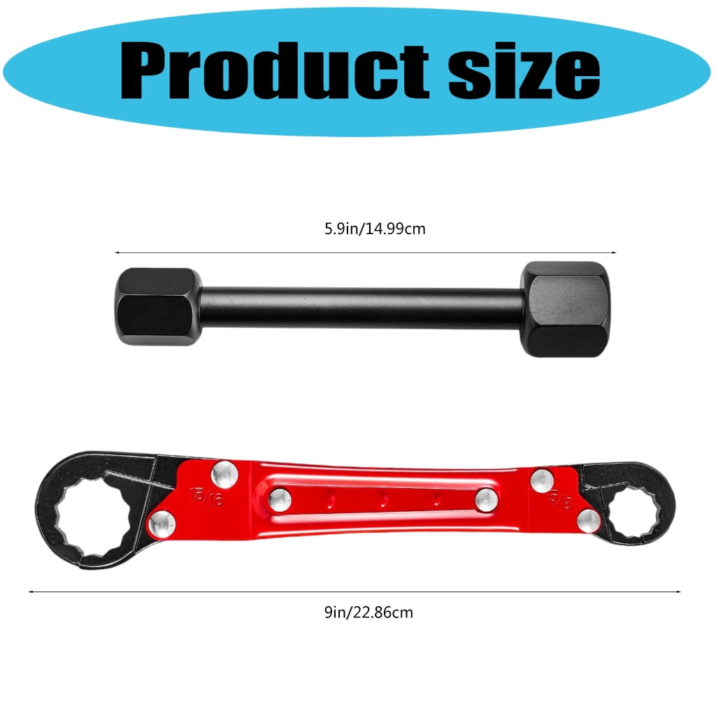 MOMOJIA 2Piece Double Head Nonslip Wrench Set High Strength Steel Tight Space Operation