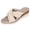 Beige, variant on Womens Platform Wedge Sandals 2026 Summer Trendy Soft Leather Bowtie Open Toe Espadrilles Casual Heeled Slides Slip on Beach Shoes Black Size 7