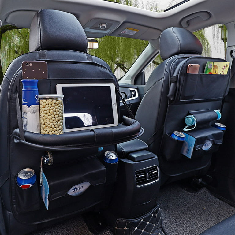 Custom Car Seat Aufbewahrungsbox, Holz-leder-auto-organizer