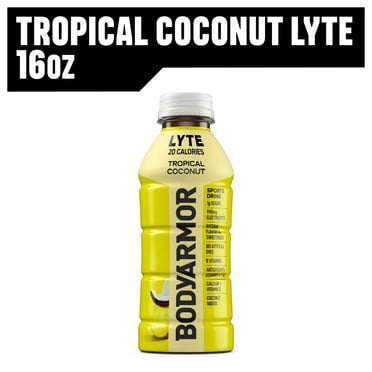 BODYARMOR Lyte Tropical Coconut Electrolyte Sports Drink, 16 fl oz Bottle