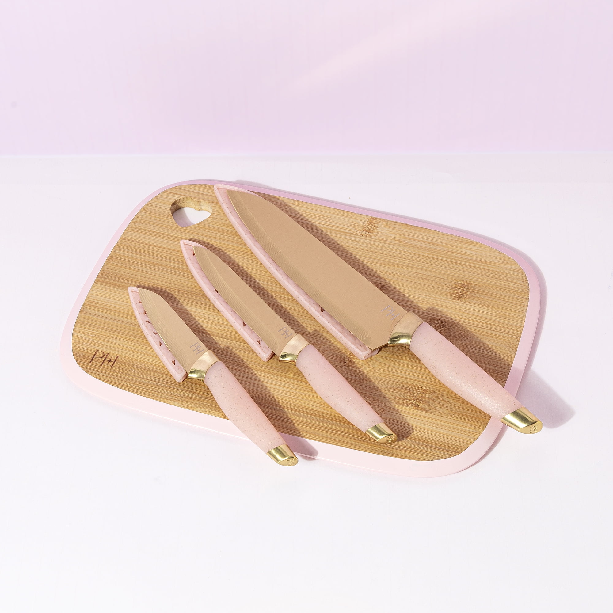 Paris Hilton 7-Piece Reversible Bamboo Heart Cutting Board and