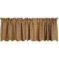 thumbnail image 2 of VHC Brands Millsboro Window Curtain, Valance Scalloped, Tan, 16x72, 2 of 3