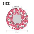 thumbnail image 6 of Kdxio French Bulldog Print Shower Cap for Women,Elastic and Reusable,Double Waterproof Layers Bathing Hat, 6 of 9