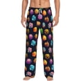 thumbnail image 2 of Picia Lovely Planet Mens Soft Woven Cotton Elastic Waistband Sleep Pajama Pant Lounge Sleep Pant With Pockets And Drawstring-Medium, 2 of 9