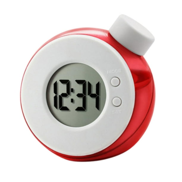 Reloj de agua, despertador, reloj de escritorio, divertido reloj de noche, reloj digital para Rojo