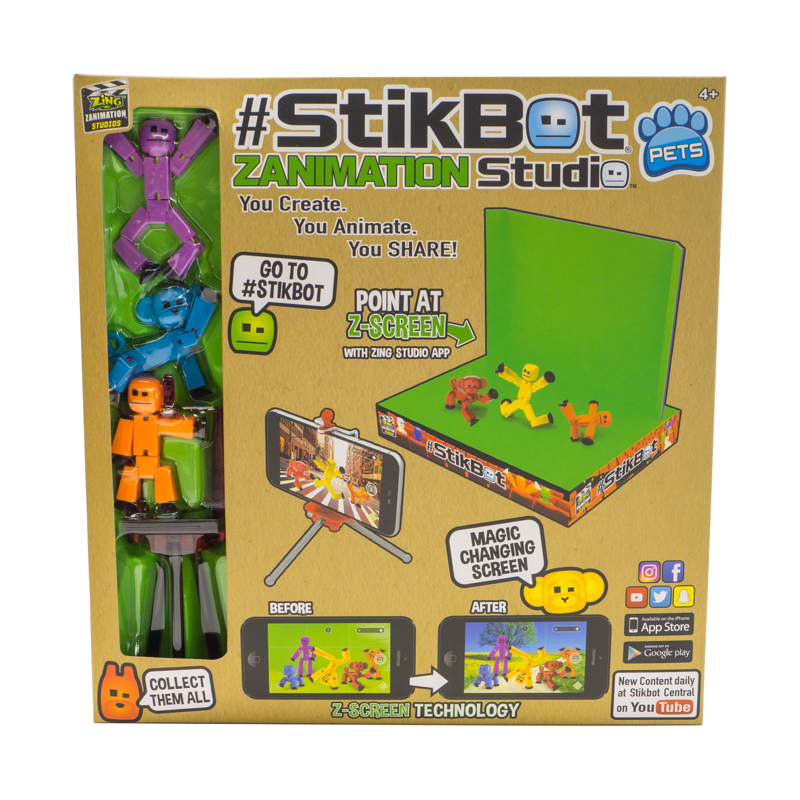 Zing StikBot Zanimation Studio Kid Camera Studio Game Free Mobile App Assorted