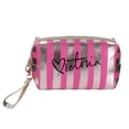 thumbnail image 1 of Women Waterproof Travel Wash Pack Laser Makeup Bags Striped Cosmetic Pouch Beauty Tools Organizer Toiletry Storage Case ROSE RED, 1 of 1