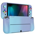 thumbnail image 2 of PlayVital AlterGrips Protective Slim Case for Nintendo Switch OLED, Ergonomic Grip Cover for Joycon, Dockable Hard Shell for Switch OLED w/Thumb Grip Caps & Button Caps - Gradient Violet Blue, 2 of 9