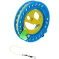 thumbnail image 4 of EeaseCA 1PC Plastic Kite Line Wheel Kite Wheel Winder Practical Kite Accessories Portable Kite Winding Wheel (Colored Crystal Steel Bead Wire Wrapping 100M) Blue Size 16CM, 4 of 8