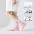 thumbnail image 4 of TELOLY Womens Striped Crew Socks,Cotton Cozy Casual Socks for Women 4 Pairs,Size 5-10, 4 of 6