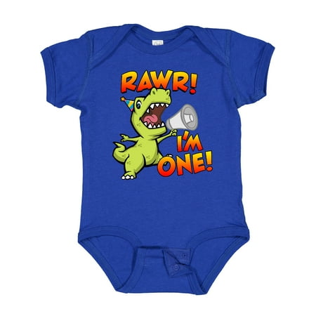

Inktastic Rawr I m One Dinosaur Gift Baby Boy or Baby Girl Bodysuit