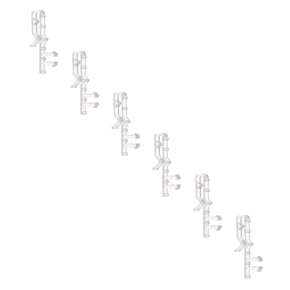 2.12 Inch Valance Retainer Holder, Clear Plastic Valance Clips Plastic Blind Valance Clips Horizontal Mini Blind Clips Transparent Valance Retainer Clips