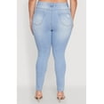 thumbnail image 5 of Womens Plus Size WAX Distressed High Rise Skinny Jeans, 5 of 5