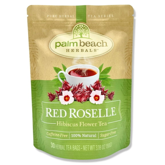 Red Roselle Hibiscus Flower Tea