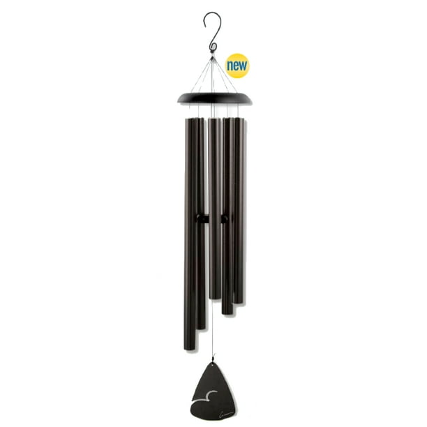 50" Black Signature Series Fleck Coated Aluminum Outdoor Patio Garden Wind Chimes