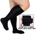 thumbnail image 2 of CSChome Chaussettes de Sport 1 Paire Sport Grande Compression Haute Élasticité Grande Taille Mi-Tube Respirant Doux Antidérapant Couleur Unie Course Randonnée, 2 of 7