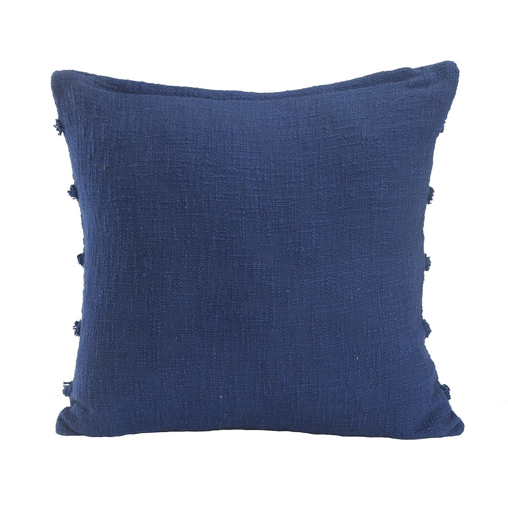 Ox Bay Navy Solid Organic Cotton Square 2 Piece Pillow Feather Filled Set