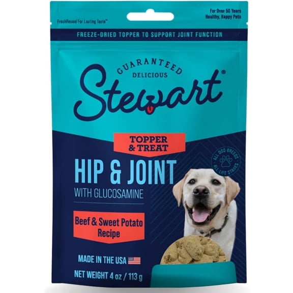 Stewart Freeze Dried Dog Food Topper Beef & Sweet Potato (Hip & Joint) - 4 oz. Pouch