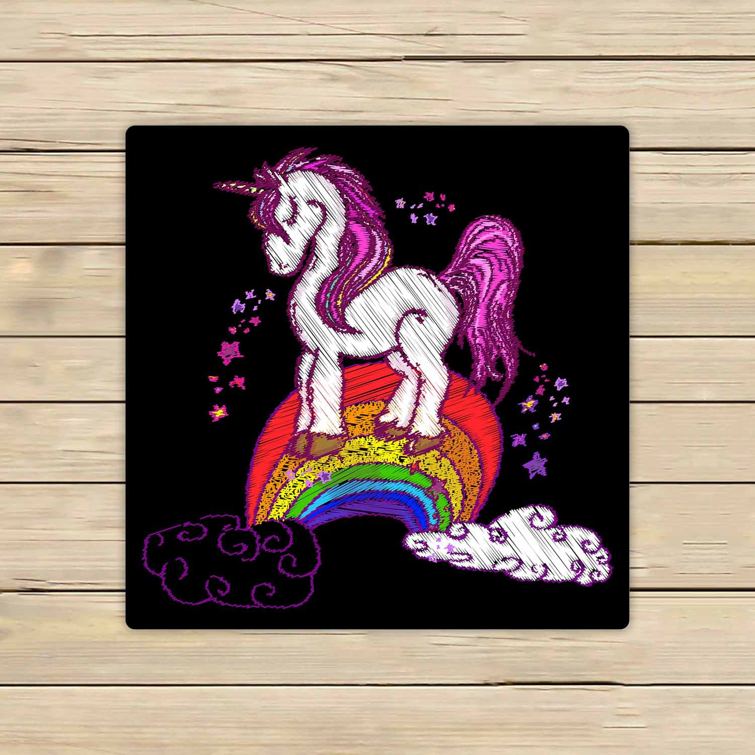 58" x 39" Rainbow unicorn design microfibre beach towel sun bathing towel only 