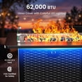 thumbnail image 2 of Philergo 43.2" Propane Fire Pits with RGB Strip, 62,000 BTU Rectangular Gas Fire Pit Table with Glass Beads, Wind Guard and Waterproof Cover for Outside, Patio, APP or Remote Control, 2 of 9