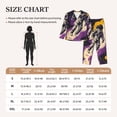thumbnail image 4 of Fuzoiu Astronaut Floating purple Space Print Women's Long-Sleeved Pajama,Lounge Button Down Nightwear,Womens Notch Collar Pajama Set-Large, 4 of 7