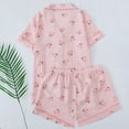 thumbnail image 4 of Censtreet Womens Pajama Sets Short Sleeve Top with Shorts Soft Comfy Loungewear Sleepwear, 4 of 4