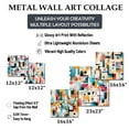 thumbnail image 4 of Designart "Geometric Urban" Geometric Wall Art Set Of 5 - Multicolor Modern Hallway Metal Art Print Set, 4 of 6